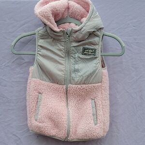 Eddie Bauer Pink and Gray Fleece Vest